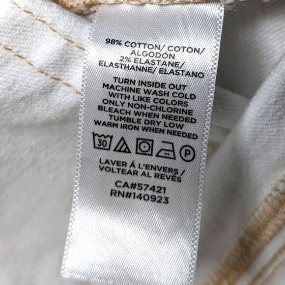 Loft White High Waisted Flared Crop Open Ankle Hem Denim Pants Size 26/2 - Picture 7 of 7